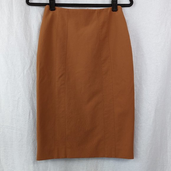 Armani Collezioni Orange Pencil Skirt Size 2 - Picture 1 of 8